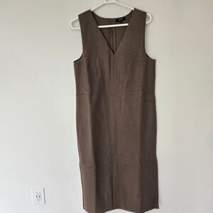 NWOT Wishlist Sleeveless Boucle' Maxi Dress V-neck Taupe Size M Minimalist